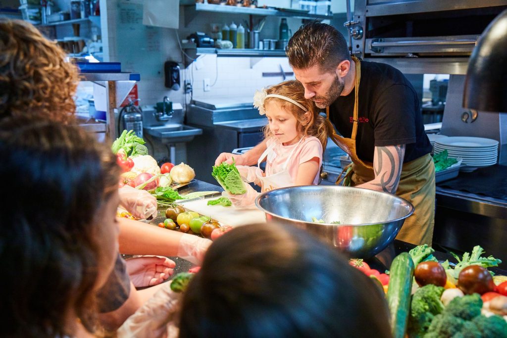 Chef Andrea Marchesin with Kid, Project Lil Chefs